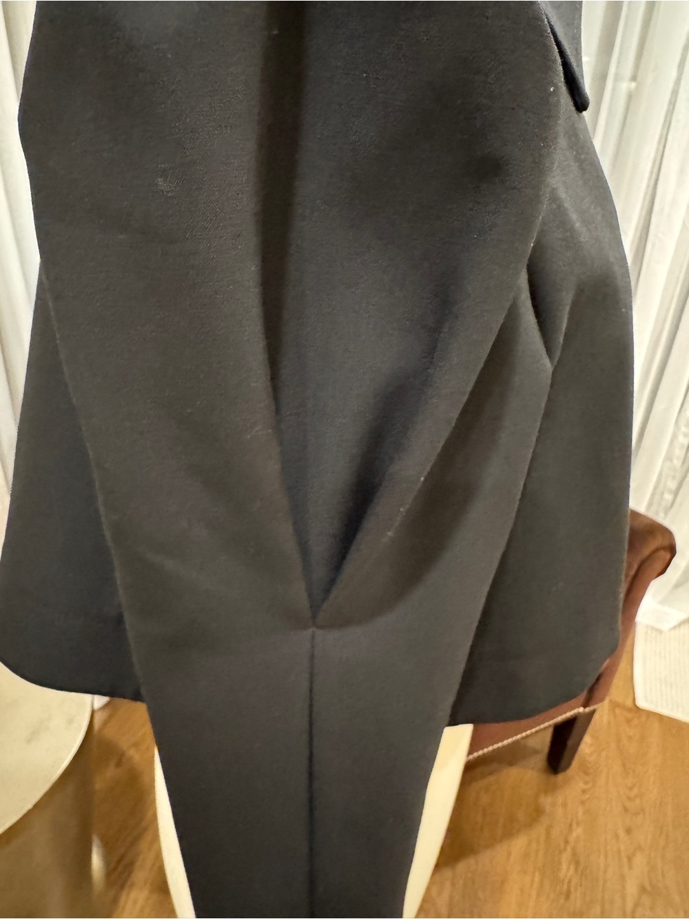 By Timo Black Jacket with Puff Shoulder & Gold Buttons - Cropped Size L - Picture 6 of 16